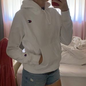 White champion hoodie